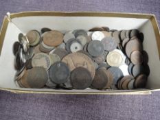 A collection of World Coins, many countries seen, mainly older coins