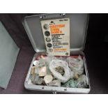 A large accumulation of GB and World Coins in cash box including modern & old, some Silver seen