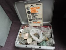 A large accumulation of GB and World Coins in cash box including modern & old, some Silver seen