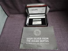 A London Mint WWII Silver From the Ocean Depths, WWII Silver from Convoy SL64 SS Gairsoppa, Silver
