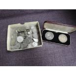 A collection of GB Silver Coins, Threepences to Crowns, 1935 and 1937 Crowns, approx 12oz along with