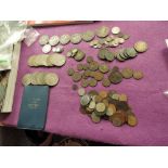 A collection of GB and World Coins including Silver and Copper, Silver includes Victorian Crowns 18