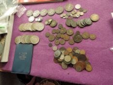 A collection of GB and World Coins including Silver and Copper, Silver includes Victorian Crowns 18