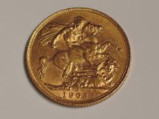 A 1903 Edward VII Gold Sovereign, Royal Mint