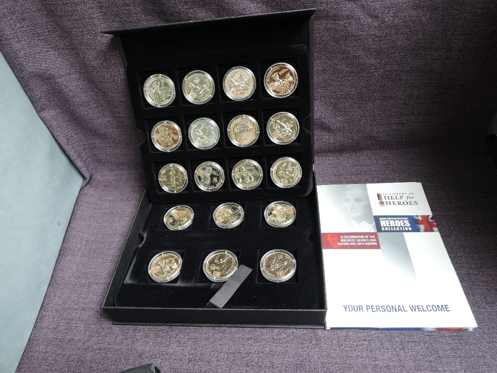 A London Mint Great British Military Heroes Collection, 18 one crown coins for Tristan Da Cunha,