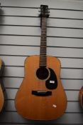 A vintage Takamine electro acoustic guitar, model F340, serial 34071634, dated 7 July 1984, no case