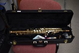 A Yanagisawa soprano saxophone, stamped 992 and serial number 00333655, with PPT (Pete Thomas)