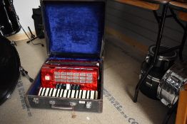 A Baile Cavalier Piano accordion, 96 button plus 7 bass, with hard case