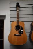 A vintage Epiphone FT-150 dreadnought acoustic guitar, with hard case, model BARD