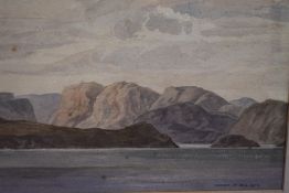 W. Bell (British School, 20th Century), watercolour, 'Norway', signed and dated 1945 to the lower