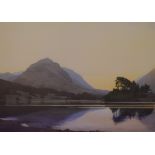 After William Heaton Cooper (British 1903-1995) colour print 'After Sunset, Grasmere' mounted framed