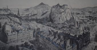 After Henry William Brewer (1836–1903) and T. Griffiths, a reproduction colour print 'Edinburgh'
