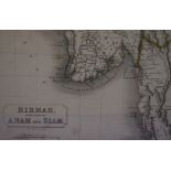 After Sidney Hall (1782-1853), engraving, hand coloured map of Birmah (Burma) with part of Anam