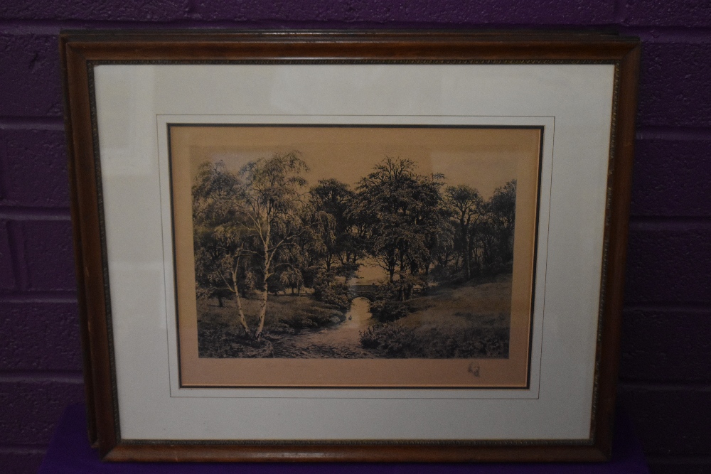 Frederick Albert Slocombe (1847-1920), four rustic and rural countryside scene engravings, one - Image 3 of 5