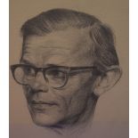 John Colin Edwards R.P. (British b.1940) pencil drawing, portrait of Martin Argles Esq F.R.I.C.S,