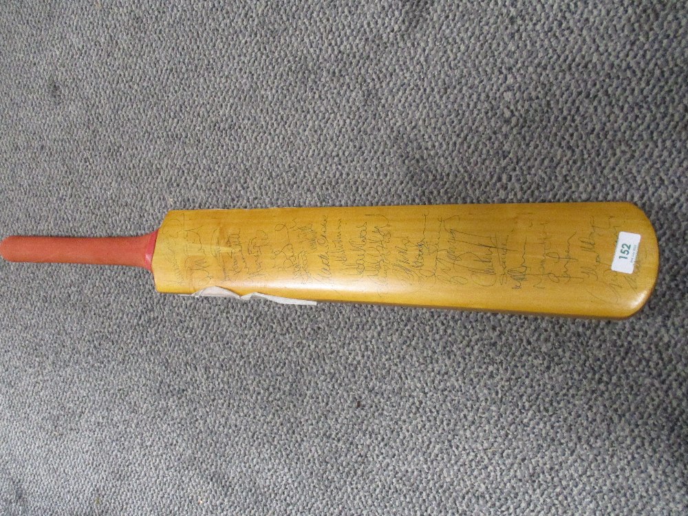 A signed cricket bat, England V New Zealand, 30-06-1994 to 05-07-1994.