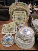 A collection of Masons 'Regency' plates, cups, saucers, ladle and gravy boat included amongst this