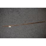 An interesting and rare mid-late 19th Century love token distaff, dated 1864, having geometric
