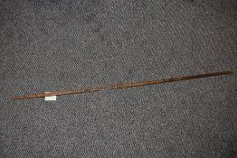 An interesting and rare mid-late 19th Century love token distaff, dated 1864, having geometric