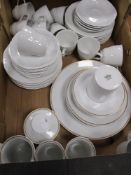 Two partial German Rosenthal sets of table ware, one having white ground and gilt banding, and the