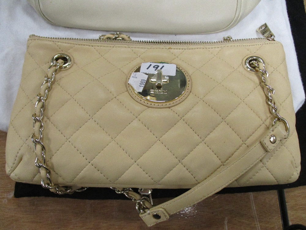 Two handbags, having DKNY metal emblem and labels, including nude tone quilted bag with chain handle - Image 3 of 3