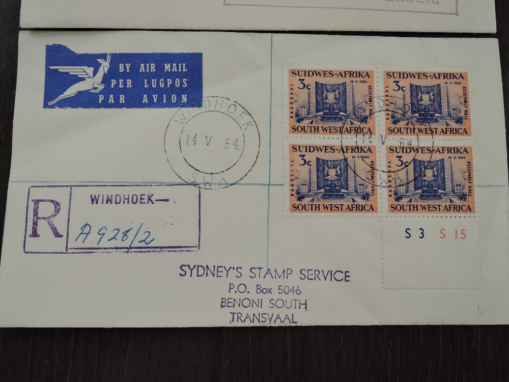 SOUTH WEST AFRICA 1964 DUO OF OPENING OF LEGISLATIVE HALL FIRST DAY COVERS Pair of first day - Image 3 of 4