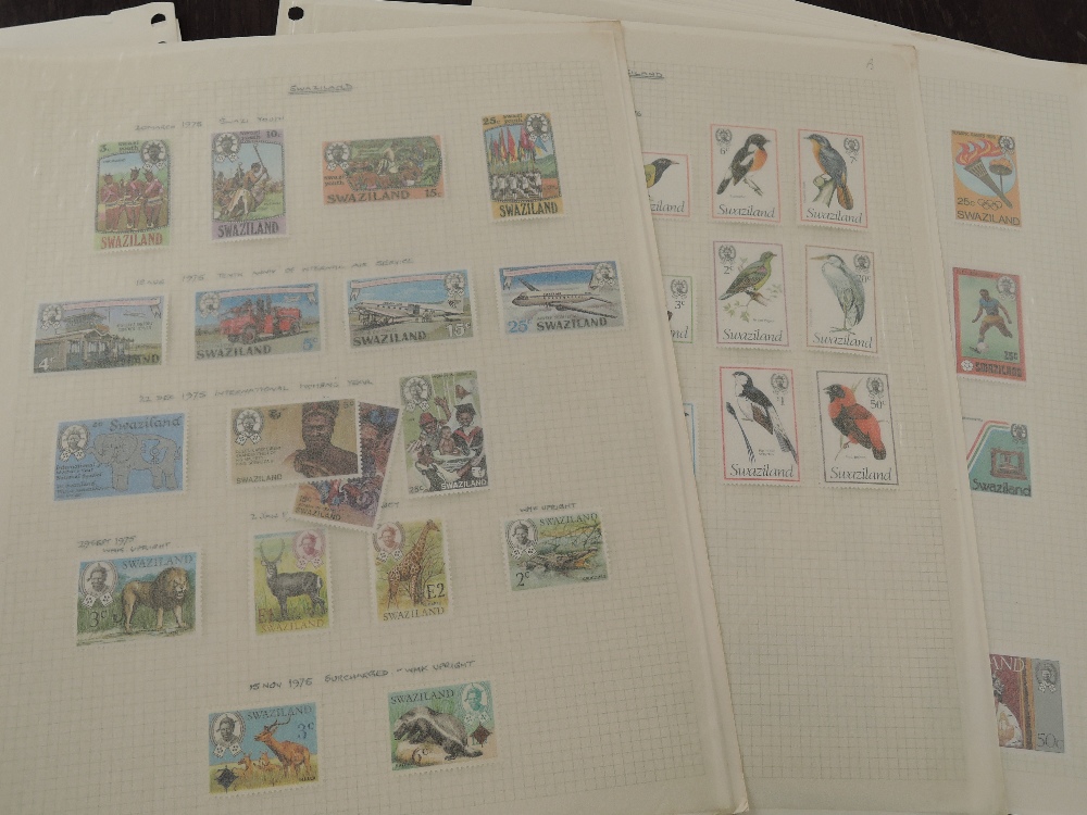 SWAZILAND 1889-1981 STAMP COLLECTION ON 20+ PAGES OF LEAVES Fine Swaziland collection, housed on 20+ - Image 7 of 8