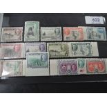 NYASALAND, GVI 1945 DEFINITIVES, SET OF 14 ALL UNMOUNTED MINT Fine set to and including 20/- all