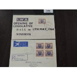 SOUTH WEST AFRICA 1964 DUO OF OPENING OF LEGISLATIVE HALL FIRST DAY COVERS Pair of first day