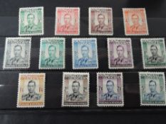 SOUTHERN RHODESIA GVI 1937 SET OF 13 DEFINITIVES ALL UNMOUNTED MINT Card with unmounted mint set