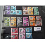 NORTHERN RHODESIA 1963 SET OF 14 DEFINITIVES IN MNH PAIRS + 1d VALUE OMITTED Card with fine MNH