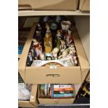 A collection of ceramics and figurines (Alfretoo Porcelain) including Henry VIII and his six