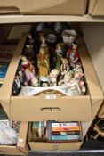 A collection of ceramics and figurines (Alfretoo Porcelain) including Henry VIII and his six