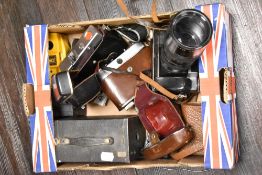 A Kodak Retinette IB camera body with Pronto-LK lens, and leather outer case, an Agfa camera body