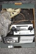 A selection of vintage car radios.