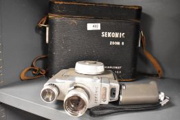 A vintage Sekonic zoom 8 Simplomat camcorder.