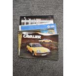 A mixed lot of Specification catalogues and similar, of Rover V8-S, MG Midget and MGB GT, Mini van