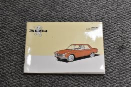 A driving maintenance manual for the Peugeot 304.