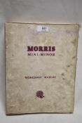 A Morris Mini Minor workshp manual.
