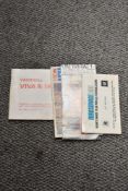 A Vauxhall Viva and Magnum handbook, 1974 dated and similar ephemera, including Maintenance plan for