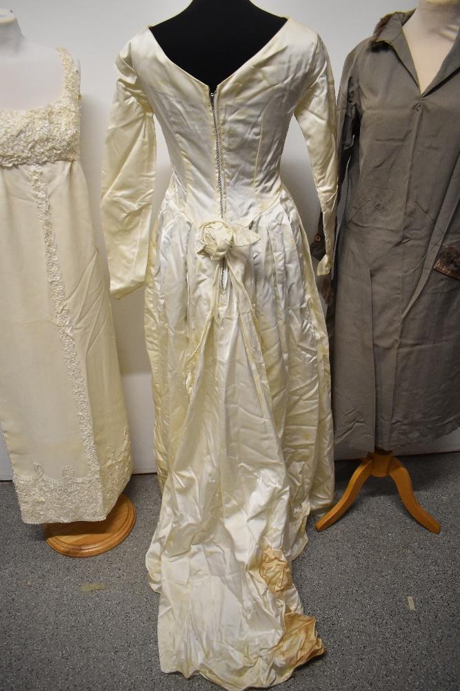 Three vintage dresses, including 1950s wedding dress and Jean Varon 'Chanelle' maxi dress, AF. - Image 7 of 9