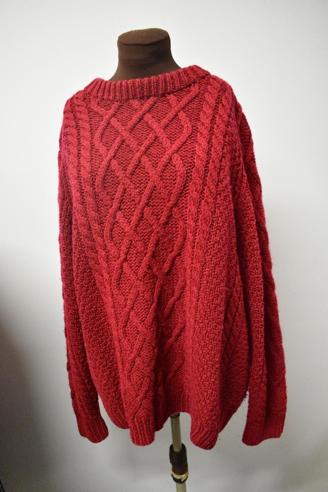 A mixed lot of vintage jumpers and a cardigan, including red Arran knit and 1950s/60s cardigan. - Image 6 of 6