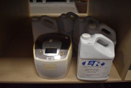 A James Products Digital Ultrasonic Cleaner together with five cartons of Watch Cleaning Solution