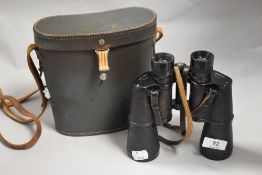 A pair of vintage Brisgovia binoculars with case.