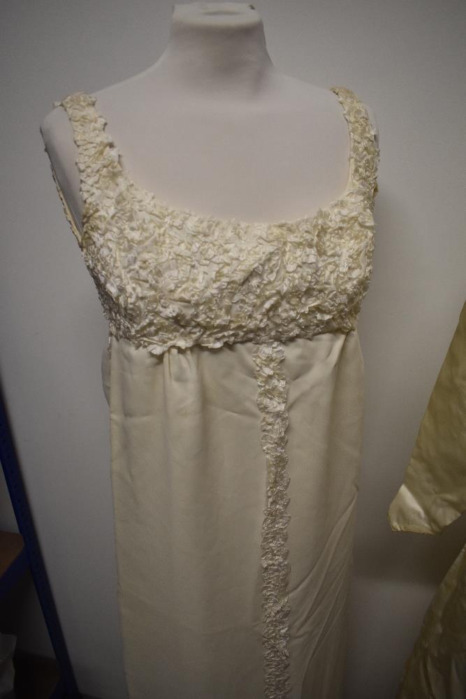 Three vintage dresses, including 1950s wedding dress and Jean Varon 'Chanelle' maxi dress, AF. - Image 9 of 9