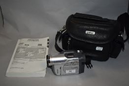 A Hitachi DVD Cam, with case and instruction manual.