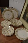 A small quantity of festive Queens Yuletide patterned tableware, to comprise four salad plates, four