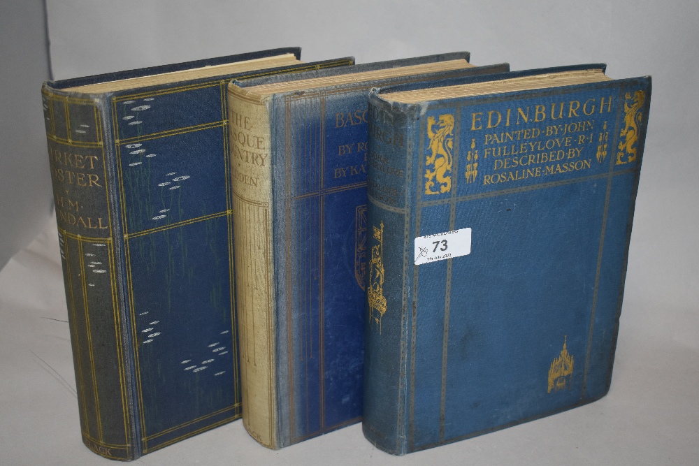 A. & C. Black. Three titles: Edinburgh (1912); The Basque Country (1921); Birket Foster (1906). (3)