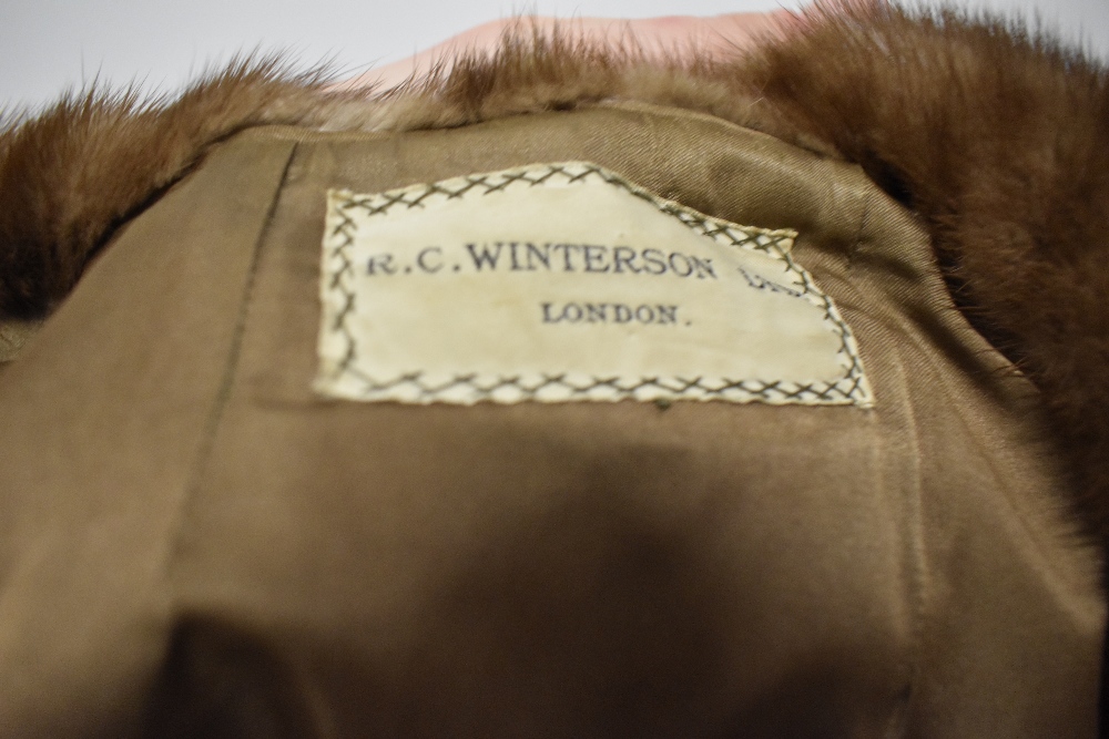 A vintage caramel mink jacket having 'M J L' monogrammed to lining. - Image 2 of 5