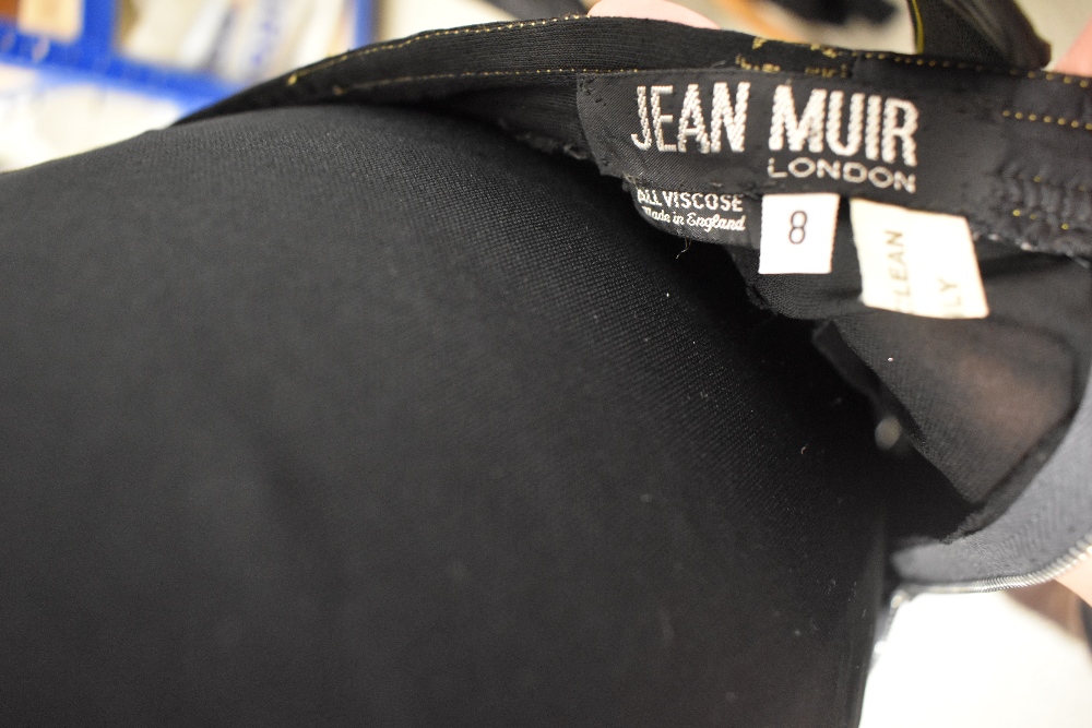 A selection of Jean Muir clothing, to include 1970s glittery trousers, a maxi skirt with gold star - Image 10 of 12